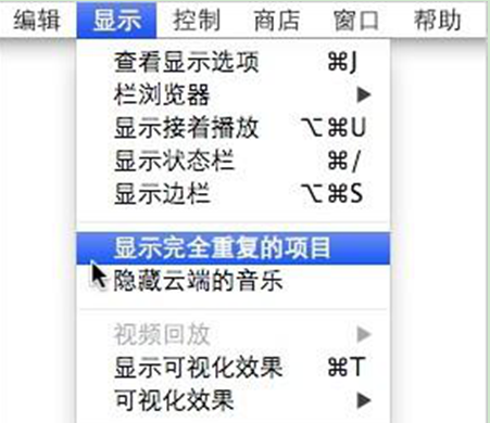 iTunes重复项目