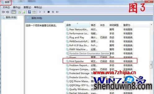 Win7无忧专业版找不到print spooler服务的解决方法