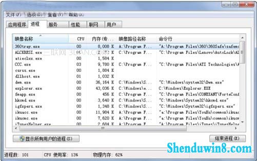 查看win8.1进程路径 确保系统安全