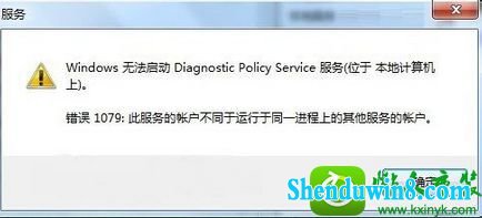 win10ϵͳʾ޷diagnostic policy service1079Ľ