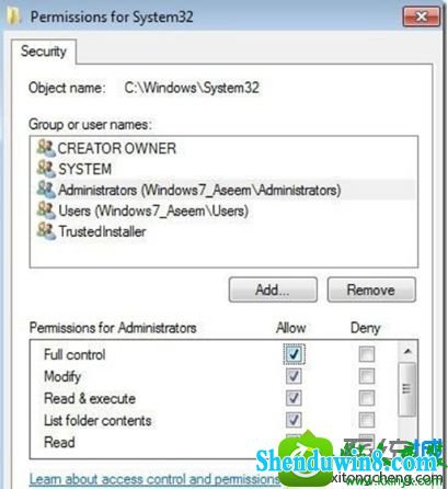 点击“添加” win10系统笔记本删除文件提示“你需要信任安装授权来执行”的解决方法