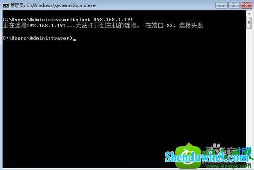 输入telnet 192.168.1.191 win10系统不能用telnet命令的解决方法