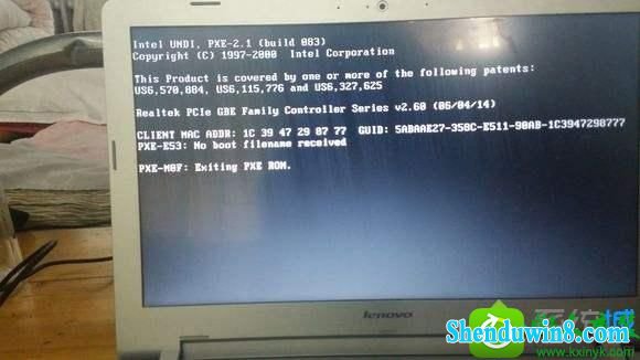 win8.1ϵͳʾpxE-E53:no boot filename receivedĽ