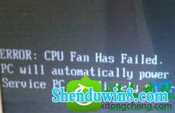 win8.1ϵͳʾCpU Fan Has FailedĽ