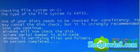 win8.1ϵͳʾchecking file system onĽ