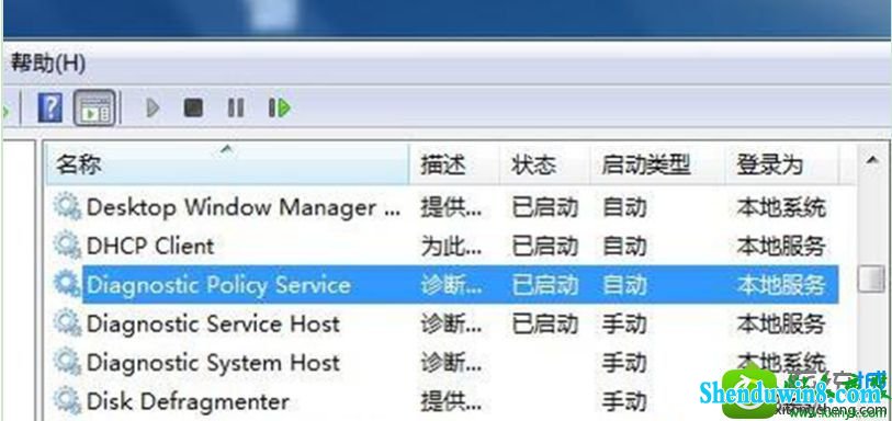 点击“服务” win8.1系统使用诊断策略服务提示“未运行”的解决方法