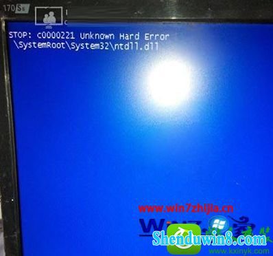win8.1ϵͳʾsTop:c0000221 unknown Hard ErrorĽ