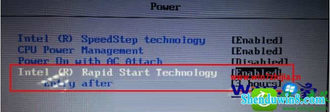 win8.1ϵͳʾδintel Rapid start TechnologyĽ